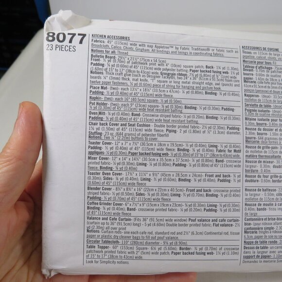 Simplicity 8077 Sewing pattern UNCUT Placemat, Pot Holder, Chair Cushion, etc - Picture 6 of 7